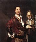 Vittore Ghislandi Portrait of Giovanni Secco Suardo and his Servant painting